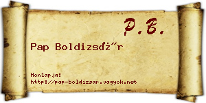 Pap Boldizsár névjegykártya