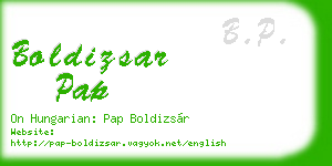 boldizsar pap business card